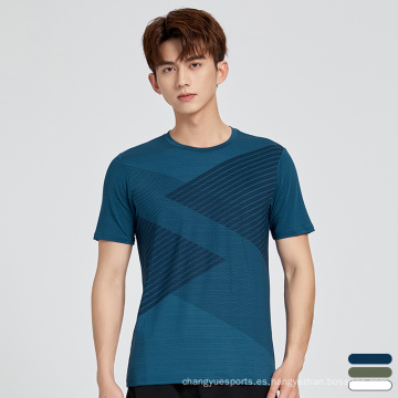 Camiseta de ajuste muscular para hombres de alta calidad Camiseta de tamaño grande para hombres Camisetas de entrenamiento de sudor de sudor para hombres